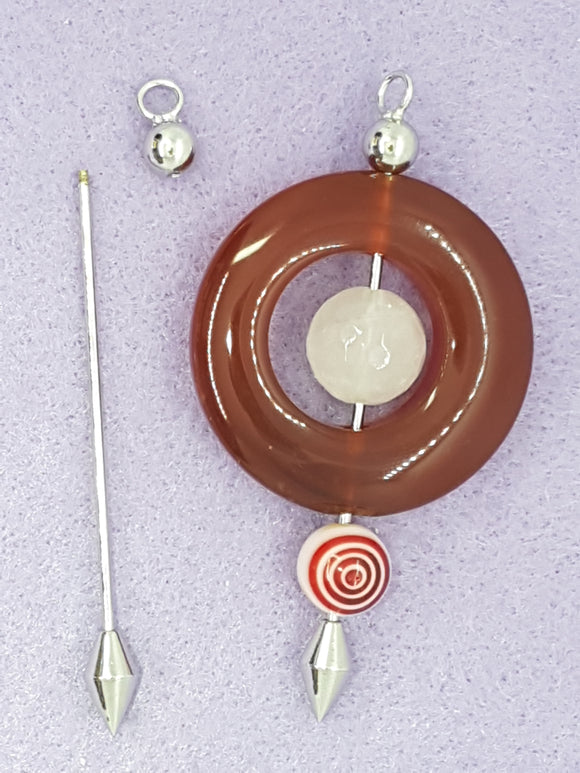 65MM SILVER PENDANT - FOR STRINGING BEADS