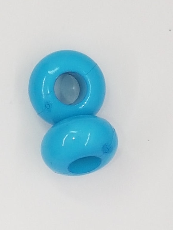 14x8MM LARGE HOLE ACRYLIC RONDELLES - BLUE