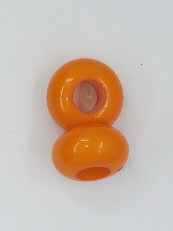 14x8MM LARGE HOLE ACRYLIC RONDELLES - ORANGE