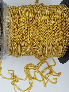 CHAIN - BRASS - UNSOLDERED - 2MM - GOLDEN