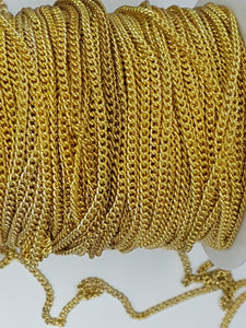 CHAIN - BRASS - SOLDERED - 2.7x2MM - GOLDEN