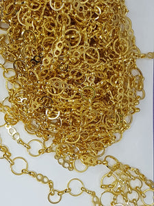CHAIN - BRASS - UNSOLDERED - 10x10MM - GOLDEN