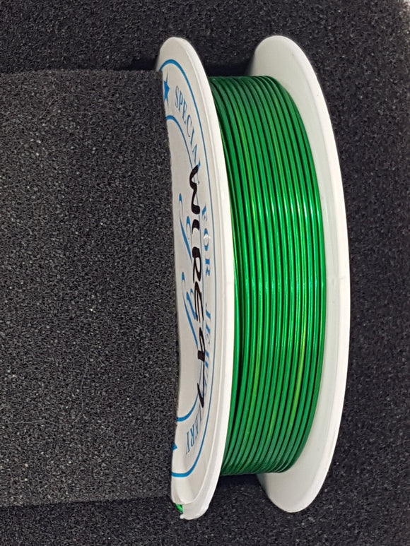 WIRE - ALUMINIUM - 20G (0.8MM) DARK GREEN COLOUR