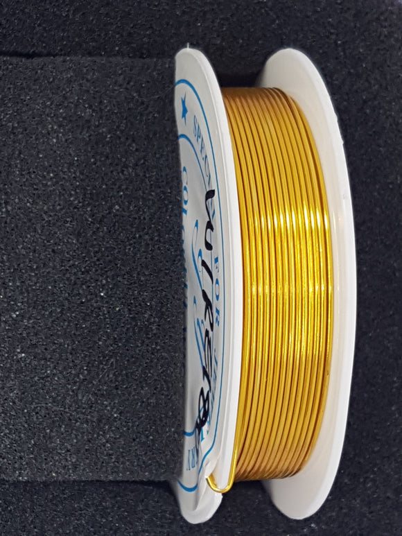 WIRE - ALUMINIUM - 20G (0.8MM) GOLDEN COLOUR