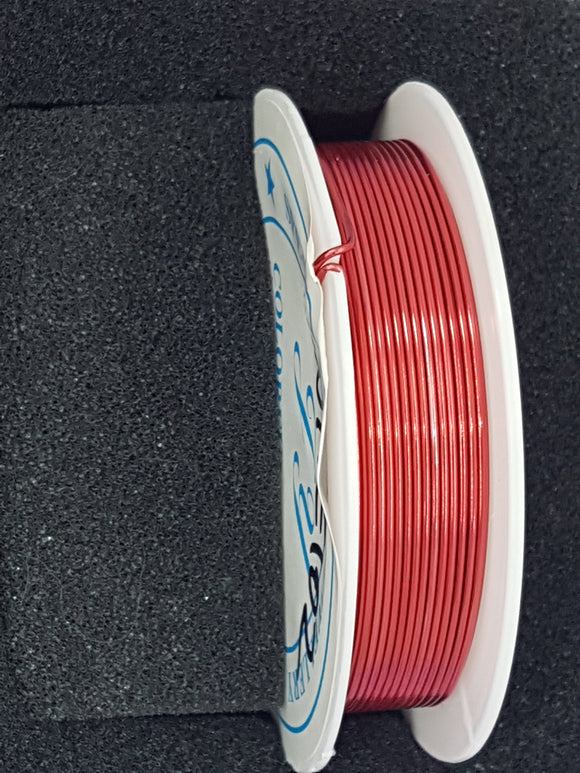 WIRE - ALUMINIUM - 20G (0.8MM) CRIMSON/RED COLOUR