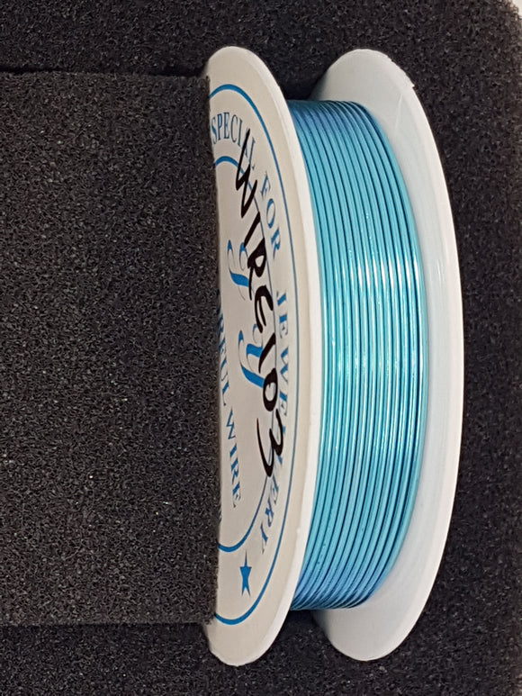 WIRE - ALUMINIUM - 20G (0.8MM) SKY BLUE COLOUR