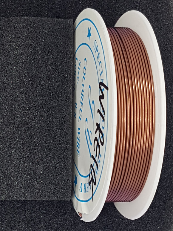 WIRE - ALUMINIUM - 20G (0.8MM) DARK BROWN COLOUR