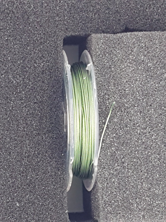TIGER TAIL - 0.38MM - 10 METRES - NYLON COATED - GREEN