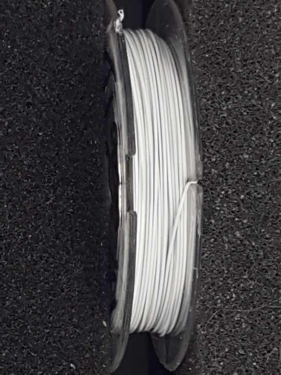 TIGER TAIL - 0.38MM - 10 METRES - NYLON COATED - WHITE