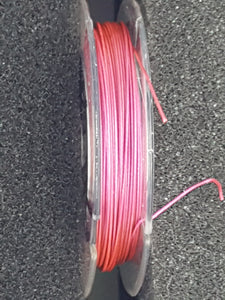 TIGER TAIL - 0.38MM - 10 METRES - NYLON COATED - RED/MAGENTA