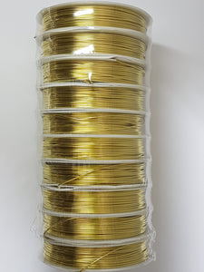 WIRE - COPPER CORE - 20G (0.8MM) GOLDEN COLOUR