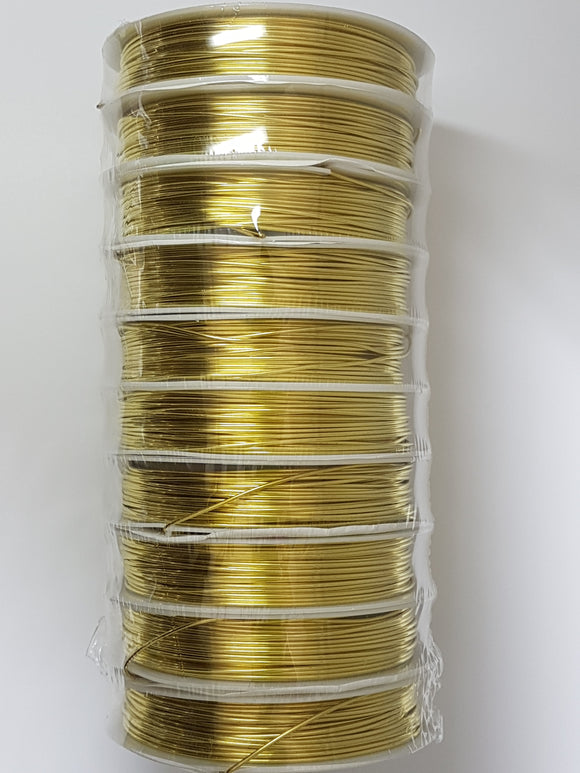 WIRE - COPPER CORE - 20G (0.8MM) GOLDEN COLOUR