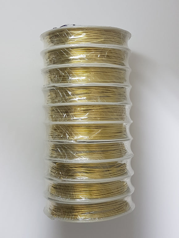 WIRE - COPPER CORE - 18G (1MM) GOLDEN COLOUR