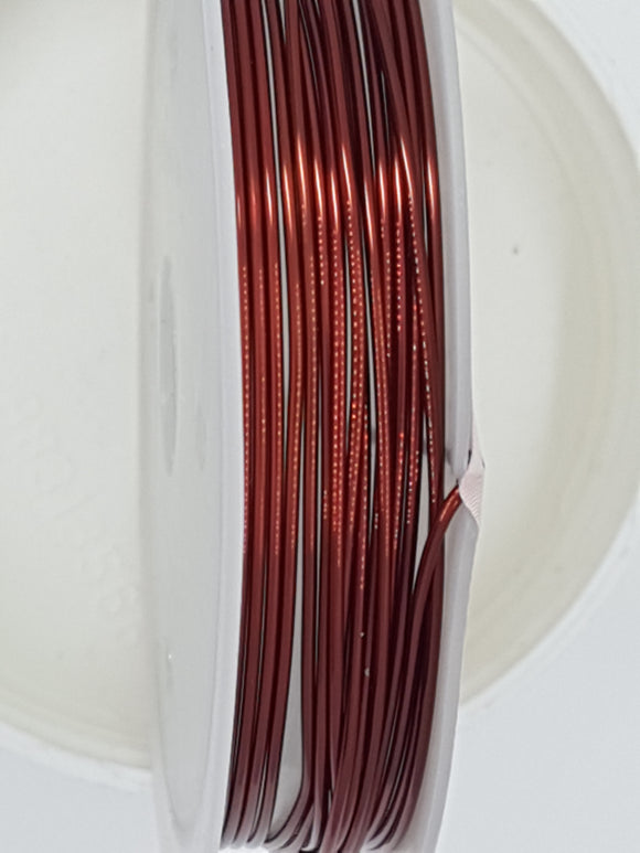 WIRE - COPPER CORE - 20G (0.8MM) SADDLE BROWN COLOUR