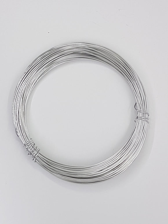 WIRE - ALUMINIUM - 20G (0.8MM) SILVER COLOUR