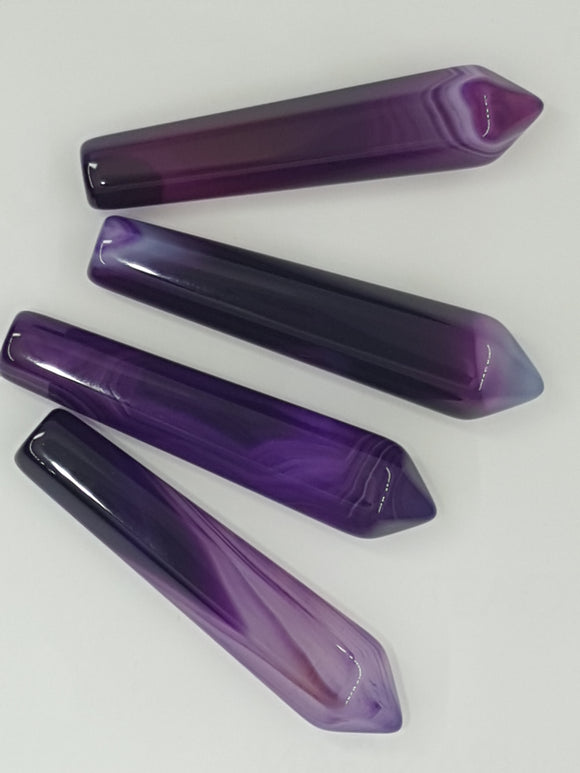 50 x 11 X 10MM NATURAL BANDED AGATE BULLET