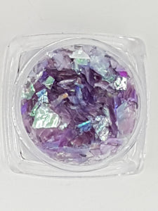 SHELL FLAKES - NAIL ART, RESIN & POLYMER DECORATION - LILAC