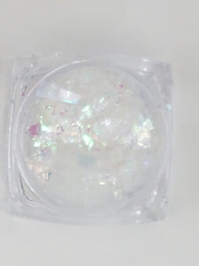 SHELL FLAKES - NAIL ART, RESIN & POLYMER DECORATION - WHITE