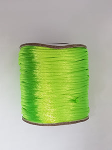 CORD - NYLON  - 2MM LIME GREEN COLOUR