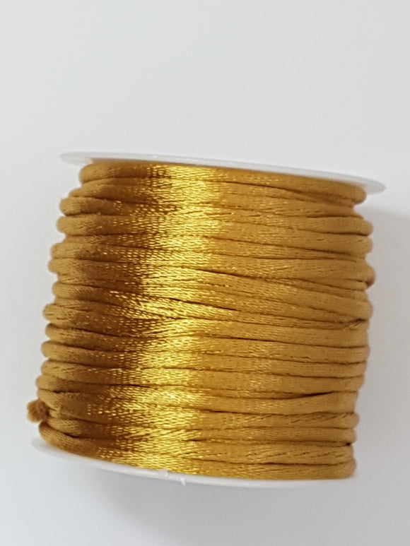CORD - NYLON  - 2MM DARK GOLDEN COLOUR
