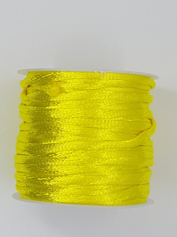 CORD - NYLON  - 2MM BRIGHT YELLOW COLOUR