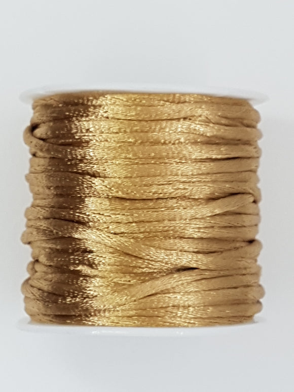 CORD - NYLON  - 2MM PALE GOLDEN COLOUR