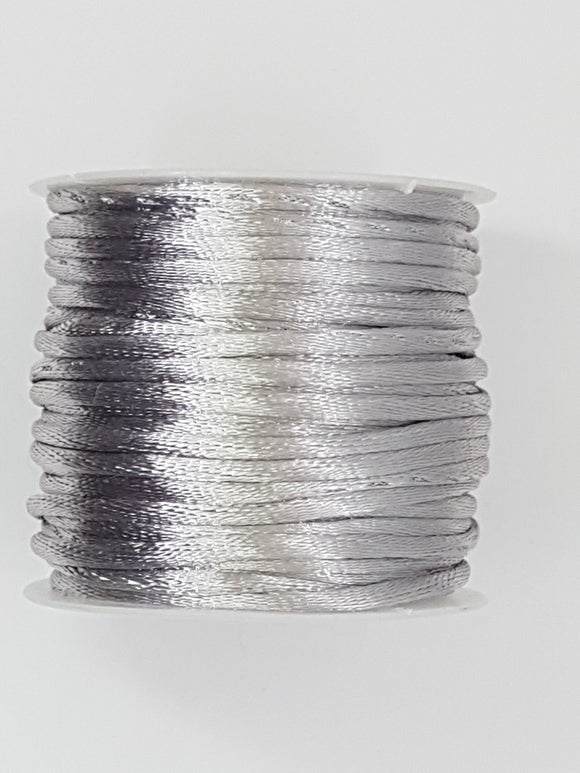 CORD - NYLON  - 2MM SILVER COLOUR