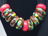 RONNY LEE CREATIONS - BEADED SCARF - BLACK/RED MIX