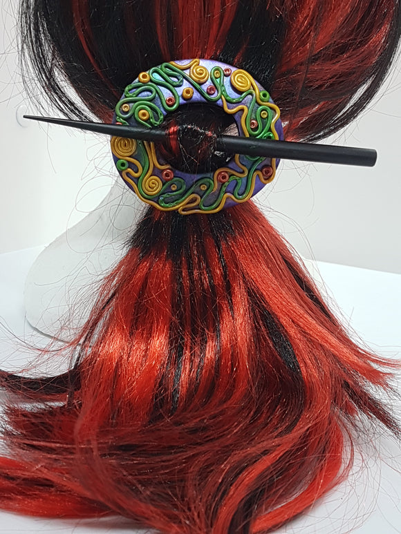 RONNY LEE CREATIONS - HANDMADE POLYMER CLAY BARRETTE