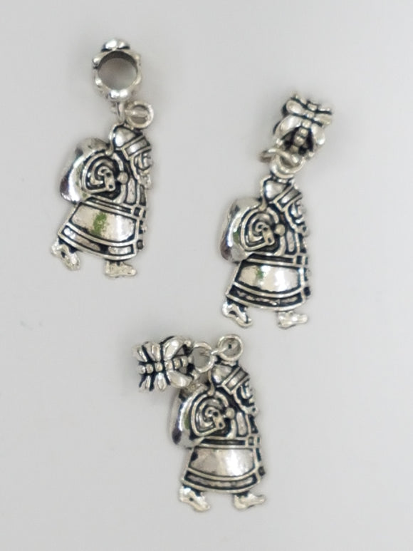 XMAS CHARM - SNOWMAN - ANT. SILVER