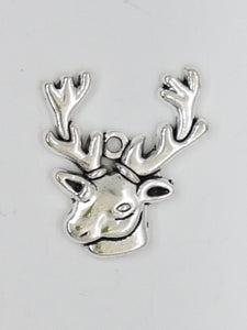 XMAS CHARM - REINDEER- ANTIQUE SILVER
