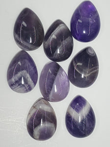 CABOCHONS 25 X 17MM TEARDROP NATURAL AMETHYST