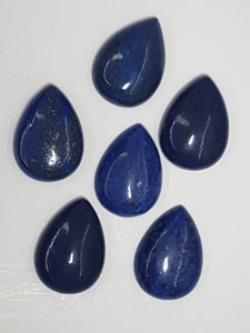 CABOCHONS 25 X 17MM TEARDROP NATURAL LAPIS LAZULI