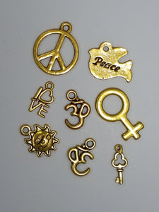 CHARMS - MIXED- ANTIQUE GOLDEN COLOUR