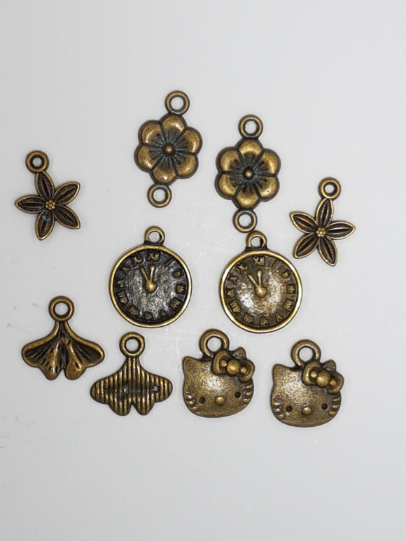 CHARMS - MIXED- ANTIQUE BRONZE COLOUR