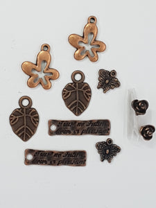 CHARMS - MIXED- COPPER COLOUR