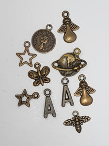 CHARMS - MIXED- ANTIQUE BRONZE COLOUR