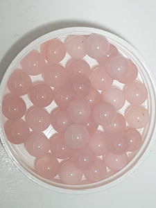 6MM NAT ROSE QUARTZ NO HOLE BEADS