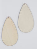 EAR/PENDANT BASE - 63 X 34MM TEARDROP WOODEN BLANK