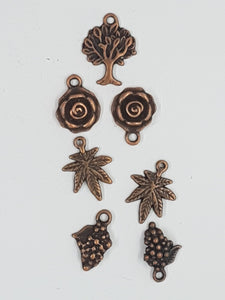 CHARMS -MIXED BOTANICALS- COPPER COLOUR