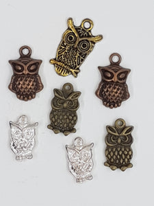 CHARMS - OWLS - MIXED COLOURS