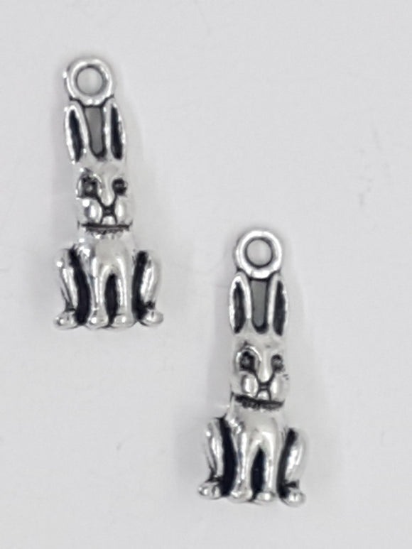CHARMS - RABBIT - ANTIQUE SILVER COLOUR