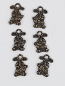 CHARMS - RABBIT - TIBETAN ALLOY ANT. BRONZE