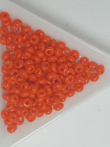TOHO FRINGE SEED BEADS - ORANGE/RED