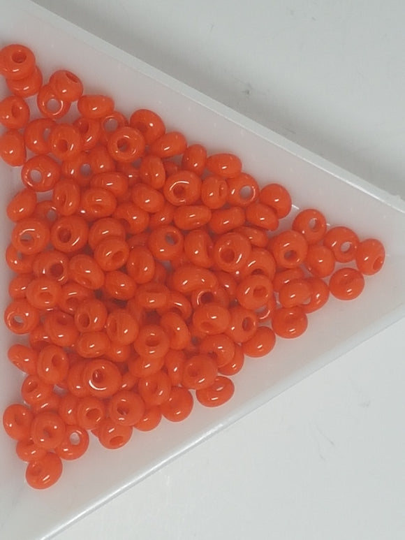 TOHO FRINGE SEED BEADS - ORANGE/RED