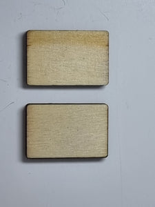 EAR/PENDANT BASE - 30 X 20X 3.5MM RECTANGLE WOODEN BLANK