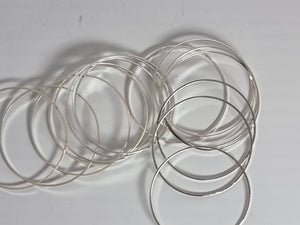 JUMPRINGS- 30 x 1MM LINKING RINGS - SOLDERED - SILVER COLOUR