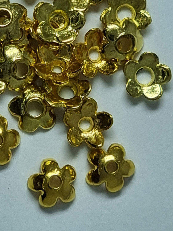 BEAD CAPS - GOLDEN COLOUR - 5MM
