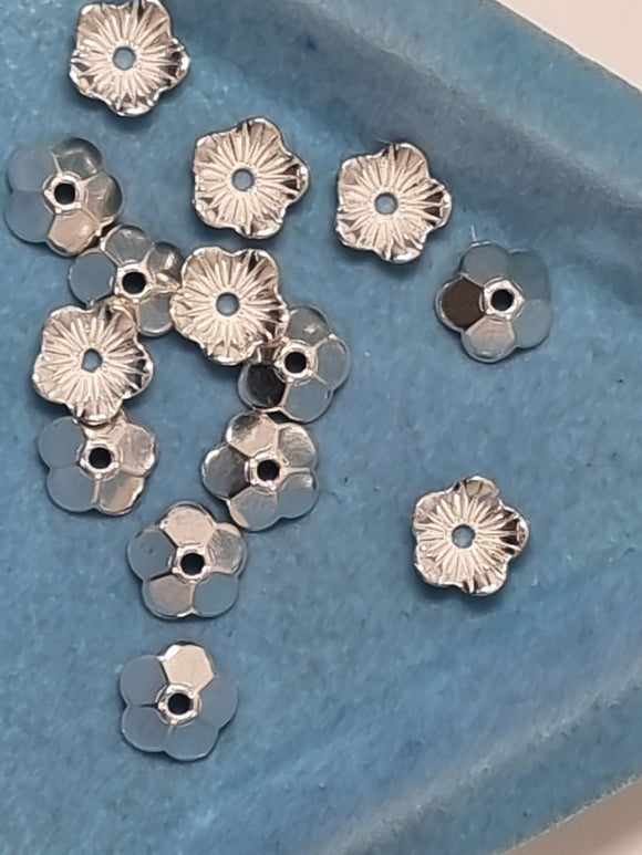 BEAD CAPS - SILVER COLOUR - 8-9MM