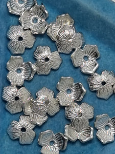 BEAD CAPS - SILVER COLOUR - 10MM